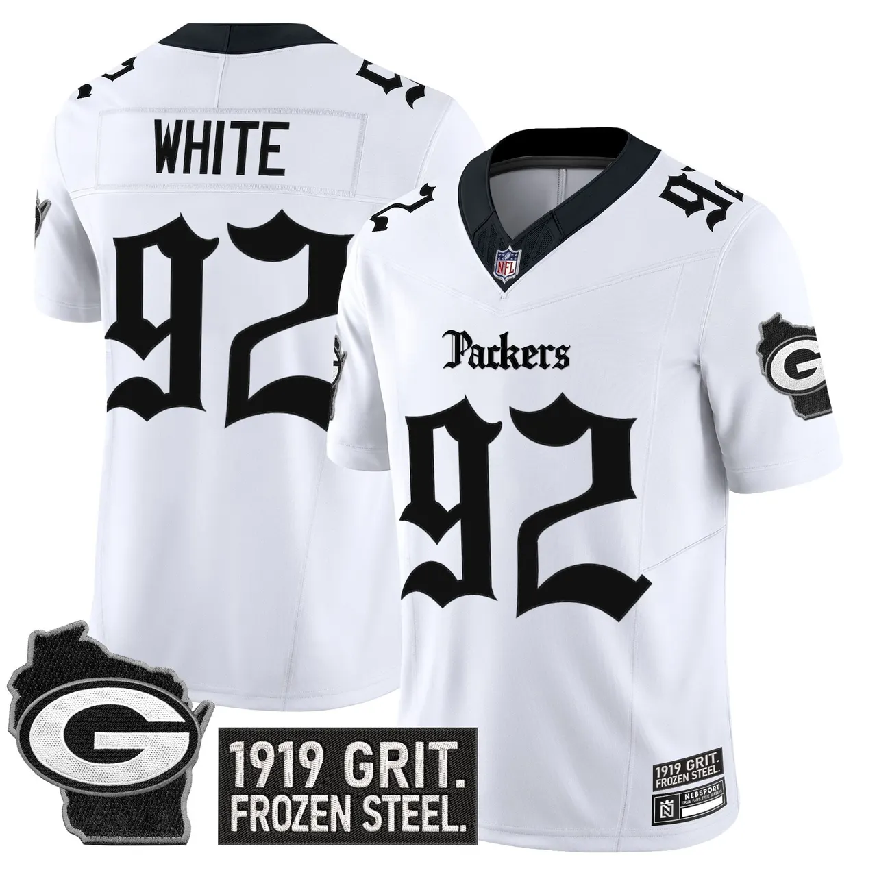 Frozen Tundra Edition' Green Bay Packers Nike Vapor Limited Stitched Jersey - Black - Image 16
