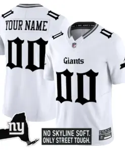 Alternative view of Gotham Edition' New York Giants Nike Vapor Custom Limited Stitched Jersey - Black