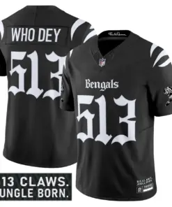 Alternative view of Jungle Shadows Edition' Cincinnati Bengals Nike Vapor Limited Stitched Jersey - Black