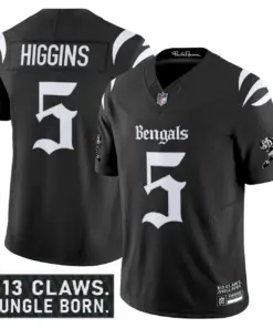 Jungle Shadows Edition' Cincinnati Bengals Nike Vapor Limited Stitched Jersey - Black - Image 5