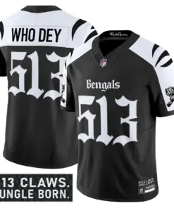 Jungle Shadows Edition' Cincinnati Bengals Nike Vapor Limited Stitched Jersey - Black - Image 14