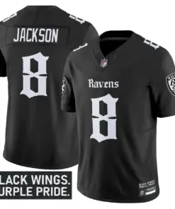 Nevermore Edition' Baltimore Ravens Nike Vapor Limited Stitched Jersey - Black - Image 3
