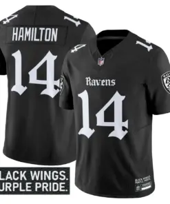 Nevermore Edition' Baltimore Ravens Nike Vapor Limited Stitched Jersey - Black - Image 5