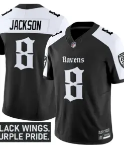 Nevermore Edition' Baltimore Ravens Nike Vapor Limited Stitched Jersey - Black - Image 21