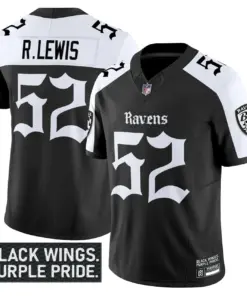 Nevermore Edition' Baltimore Ravens Nike Vapor Limited Stitched Jersey - Black - Image 25
