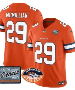Alternative view of Denver Broncos Nike Logo Patch Limited Stitched Jersey - Orange