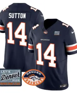 Denver Broncos Nike Logo Patch Limited Stitched Jersey - Orange - Image 9