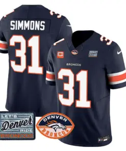 Denver Broncos Nike Logo Patch Limited Stitched Jersey - Orange - Image 10