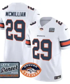 Denver Broncos Nike Logo Patch Limited Stitched Jersey - Orange - Image 12