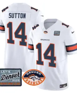 Denver Broncos Nike Logo Patch Limited Stitched Jersey - Orange - Image 14