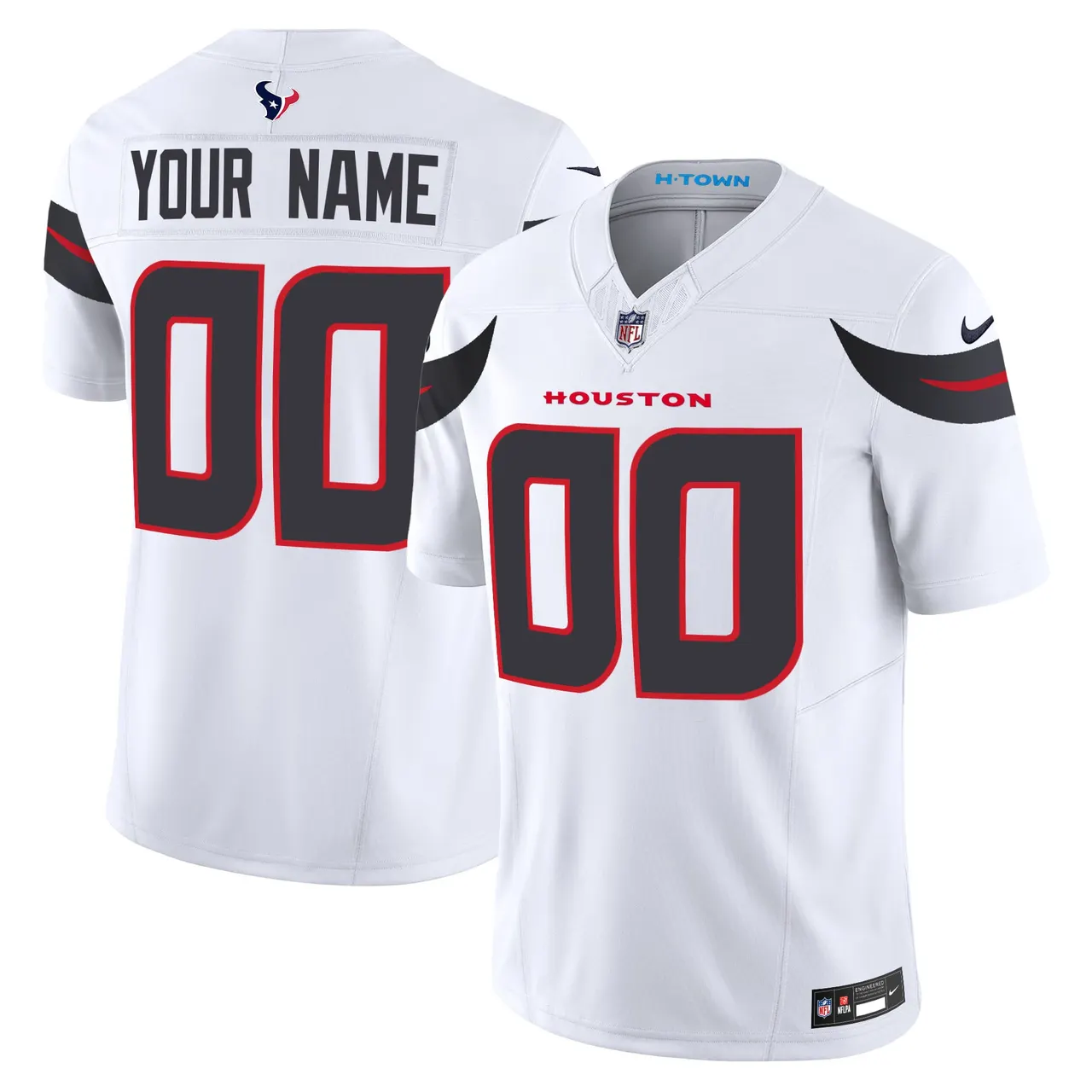 Houston Texans Nike 2024 Vapor Custom Limited Stitched Jersey - White - Image 4