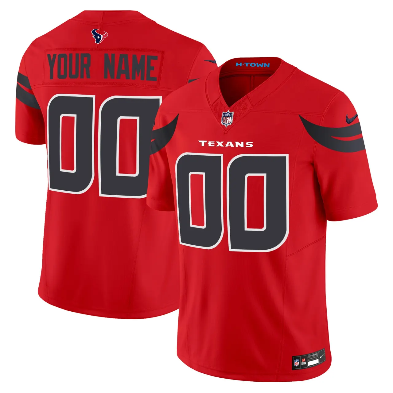 Houston Texans Nike 2024 Vapor Custom Limited Stitched Jersey - White - Image 3