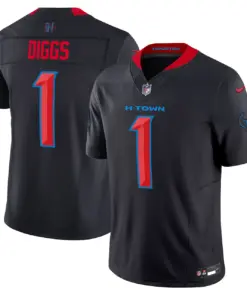Alternative view of Houston Texans Nike 2024 Vapor Limited Stitched Jersey - Black