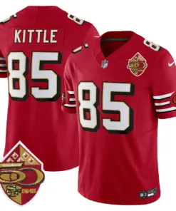 San Francisco 49ers Nike 1996 Throwback Vapor Limited Stitched Jersey - Red - Image 4