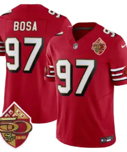 San Francisco 49ers Nike 1996 Throwback Vapor Limited Stitched Jersey - Red - Image 7
