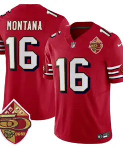 San Francisco 49ers Nike 1996 Throwback Vapor Limited Stitched Jersey - Red - Image 8