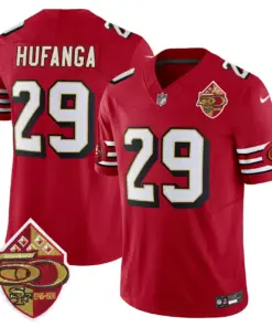 San Francisco 49ers Nike 1996 Throwback Vapor Limited Stitched Jersey - Red - Image 10