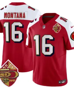 San Francisco 49ers Nike 1996 Throwback Vapor Limited Stitched Jersey - Red - Image 38