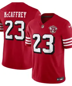 Alternative view of San Francisco 49ers Nike Throwback 75th Anniversary Stitched Jersey - Scarlet