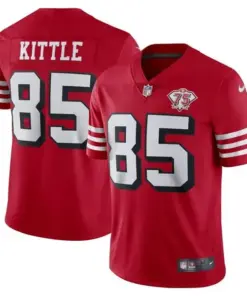 San Francisco 49ers Nike Throwback 75th Anniversary Stitched Jersey - Scarlet - Image 3