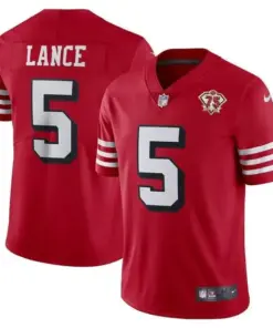 San Francisco 49ers Nike Throwback 75th Anniversary Stitched Jersey - Scarlet - Image 4