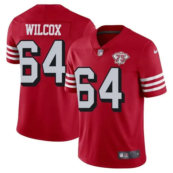 San Francisco 49ers Nike Throwback 75th Anniversary Stitched Jersey - Scarlet - Image 6