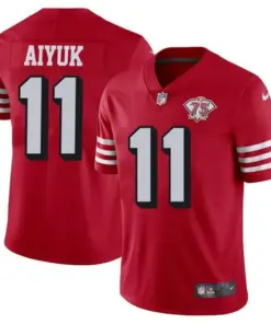 San Francisco 49ers Nike Throwback 75th Anniversary Stitched Jersey - Scarlet - Image 10