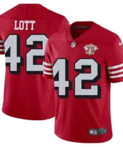 San Francisco 49ers Nike Throwback 75th Anniversary Stitched Jersey - Scarlet - Image 11
