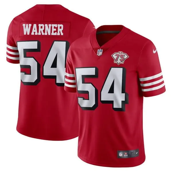 San Francisco 49ers Nike Throwback 75th Anniversary Stitched Jersey - Scarlet - Image 13