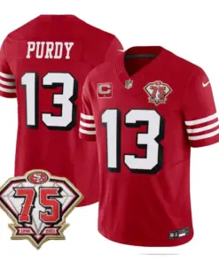 San Francisco 49ers Nike Throwback 75th Anniversary Stitched Jersey - Scarlet