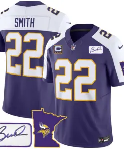 Minnesota Vikings Nike Classic Bud Grant Patch Limited Stitched Jersey V2 - Image 5