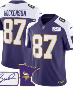 Minnesota Vikings Nike Classic Bud Grant Patch Limited Stitched Jersey V2 - Image 6