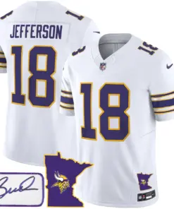 Minnesota Vikings Nike Classic Bud Grant Patch Limited Stitched Jersey V2 - Image 8