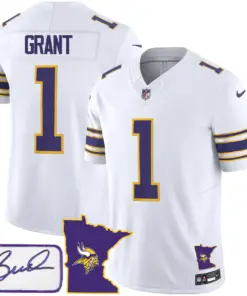 Minnesota Vikings Nike Classic Bud Grant Patch Limited Stitched Jersey V2 - Image 9