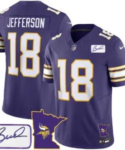 Minnesota Vikings Nike Classic Bud Grant Patch Limited Stitched Jersey V2 - Image 15