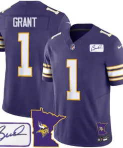 Minnesota Vikings Nike Classic Bud Grant Patch Limited Stitched Jersey V2 - Image 16