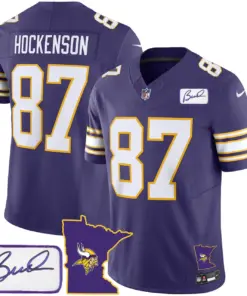 Minnesota Vikings Nike Classic Bud Grant Patch Limited Stitched Jersey V2 - Image 20