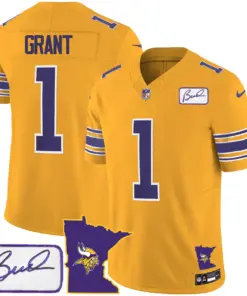 Minnesota Vikings Nike Classic Bud Grant Patch Limited Stitched Jersey V2 - Image 23