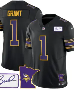 Minnesota Vikings Nike Classic Bud Grant Patch Limited Stitched Jersey V2 - Image 30