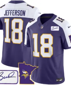 Minnesota Vikings Nike Classic Bud Grant Patch Limited Stitched Jersey V2