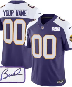 Minnesota Vikings Nike Classic Bud Grant Patch Custom Limited Stitched Jersey V3 - Black - Image 3