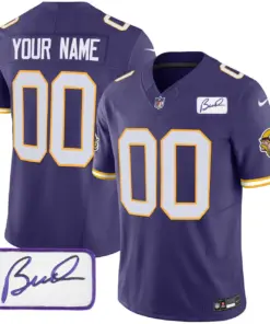 Minnesota Vikings Nike Classic Bud Grant Patch Custom Limited Stitched Jersey V3 - Black - Image 4