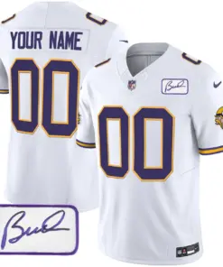 Minnesota Vikings Nike Classic Bud Grant Patch Custom Limited Stitched Jersey V3 - Black - Image 5