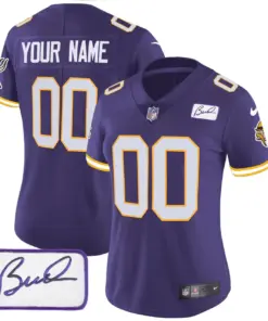 Minnesota Vikings Nike Classic Bud Grant Patch Custom Limited Stitched Jersey V3 - Black - Image 9