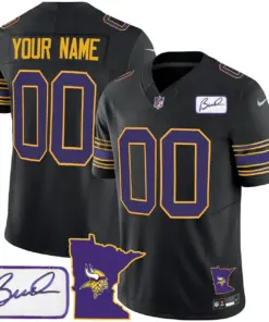 Minnesota Vikings Nike Classic Bud Grant Patch Custom Limited Stitched Jersey V2 - Purple - Image 5