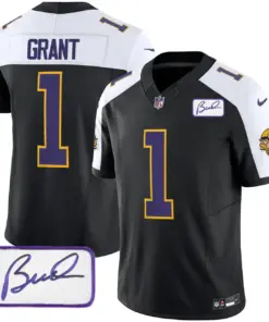 Alternative view of Minnesota Vikings Nike Classic Bud Grant Patch Limited Stitched Jersey V3