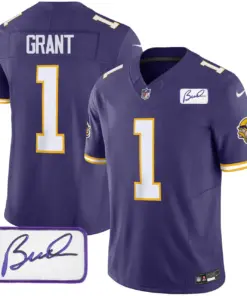 Minnesota Vikings Nike Classic Bud Grant Patch Limited Stitched Jersey V3 - Image 23