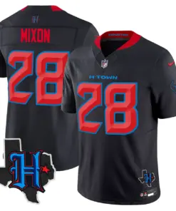 Houston Texans Nike 2024 Texas Patch Vapor Limited Stitched Jersey - Black - Image 3
