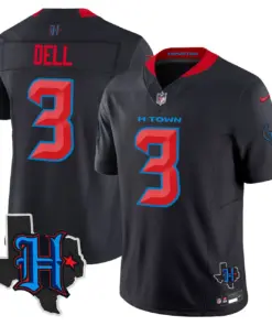 Houston Texans Nike 2024 Texas Patch Vapor Limited Stitched Jersey - Black - Image 4