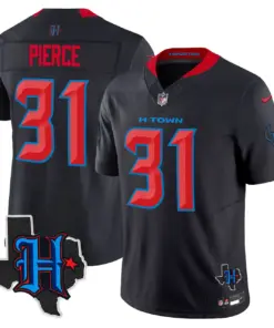 Houston Texans Nike 2024 Texas Patch Vapor Limited Stitched Jersey - Black - Image 6